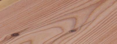 Modřín Dřevo patřící ve své tvrdosti 43,5 MPa do dřev měkkých, málo pružných a křehkých. Hustota dřeva je 560 kg/m3. Běl je nažloutlá, jádro červenohnědé až červenofialové, na vzduchu tmavne.