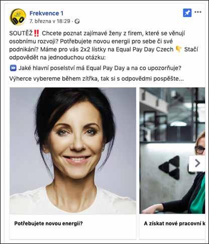 Přehled publicity v jednotlivých médiích: RÁDIA Frekvence 1 Pozvánka na Equal Pay Day 2019 na rádiu F1 na 2 týdny Frekvence