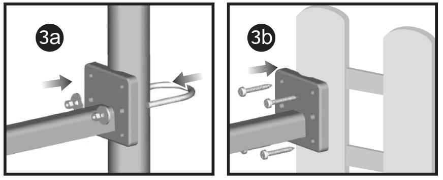 Kromě toho můžete držák s větroměrem připevnit ke stěně nebo například k plotu pomocí 4 šroubů (vrutů) typu A (viz vyobrazení 3b). 1. Otevřete kryt bateriového pouzdra na zadní straně senzoru. 2.