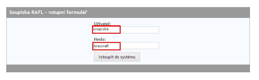 Doplňující body stanov Podmínky přihlášení do soutěže RAFL 2018/2019 1. Elektronické přihlášení + zaplacením startovného do 30. 6. 2018. Se tým oficiálně stává účastníkem soutěže RAFL pro sezónu 2018/2019.