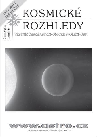 Členský časopis Kosmické rozhledy Od roku 2008 členové ČAS dostávají svůj členský časopis Kosmické rozhledy jako přílohu barevného velkoformátového astronomického časopisu Astropis.