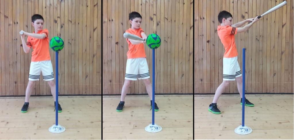 Manipulativní subtest 1) Úder do míčku Zde je testována dovednost dětí trefit míček ve stabilní poloze zvoleným předmětem. V nejčastějším případě je to softbalová pálka různého materiálu a hmotnosti.