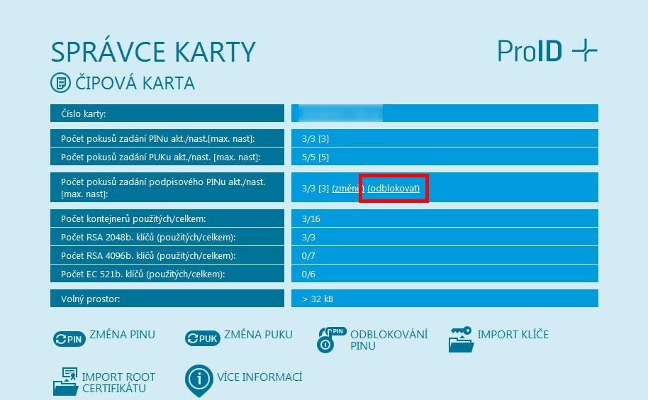 7.2. Export do souboru Dle typu objektu vyexportuje samotný certifikát nebo veřejný klíč z čipové karty do souboru. 7.3.