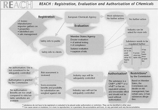 EU toekomst: REACH REACH (Registration, Evaluation and Authorisation of Chemicals) Všechny chemikálie vyráběné nebo dovážené do EU musí být registrovány, zhodnoceny (testovány) a autorizovány