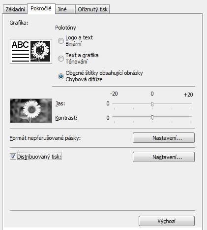 Další funkce Distribuovaný tisk (pouze systém Windows ) 7 Při tisku rozsáhlého množství štítků lze tisk distribuovat mezi více tiskáren prostřednictvím USB za účelem zkrácení doby tisku.