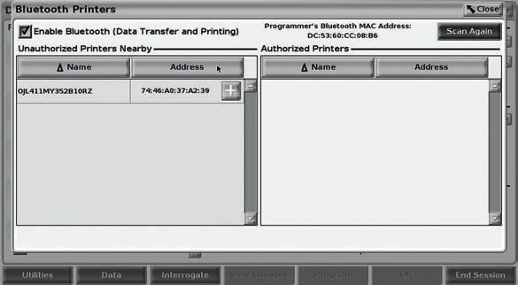 See Figure 12 on page 14. 1 2 3 [1] System Information tab; [2] Scan button; [3] USB Printer selection bar Figure 11. Bluetooth Printer Setup Figure 12.