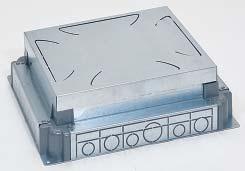 Standardní plastové instalační krabice do betonové podlahy samonivelační Výška potěru: 70 až 110 mm Pro přístrojové jednotky (pouze standardní verze) 1 0 881 90 8 /