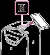 Připojení k NFC-kompatibilnímu zařízení pomocí jednoho dotyku (NFC) Dotykem systému s NFC-kompatibilním zařízením, jako je smartphone, se systém automaticky zapne a pak pokračuje v párování a