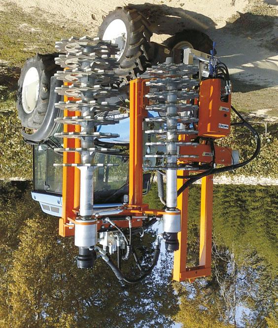 disky 60 až 90 mm Rozsah záběru řezání od 185 do 545 mm Rám s dvěma diskovými moduly je