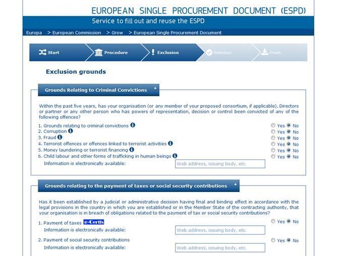 Sebeprohlášení ESPD (European Single Procurement Document) je nové