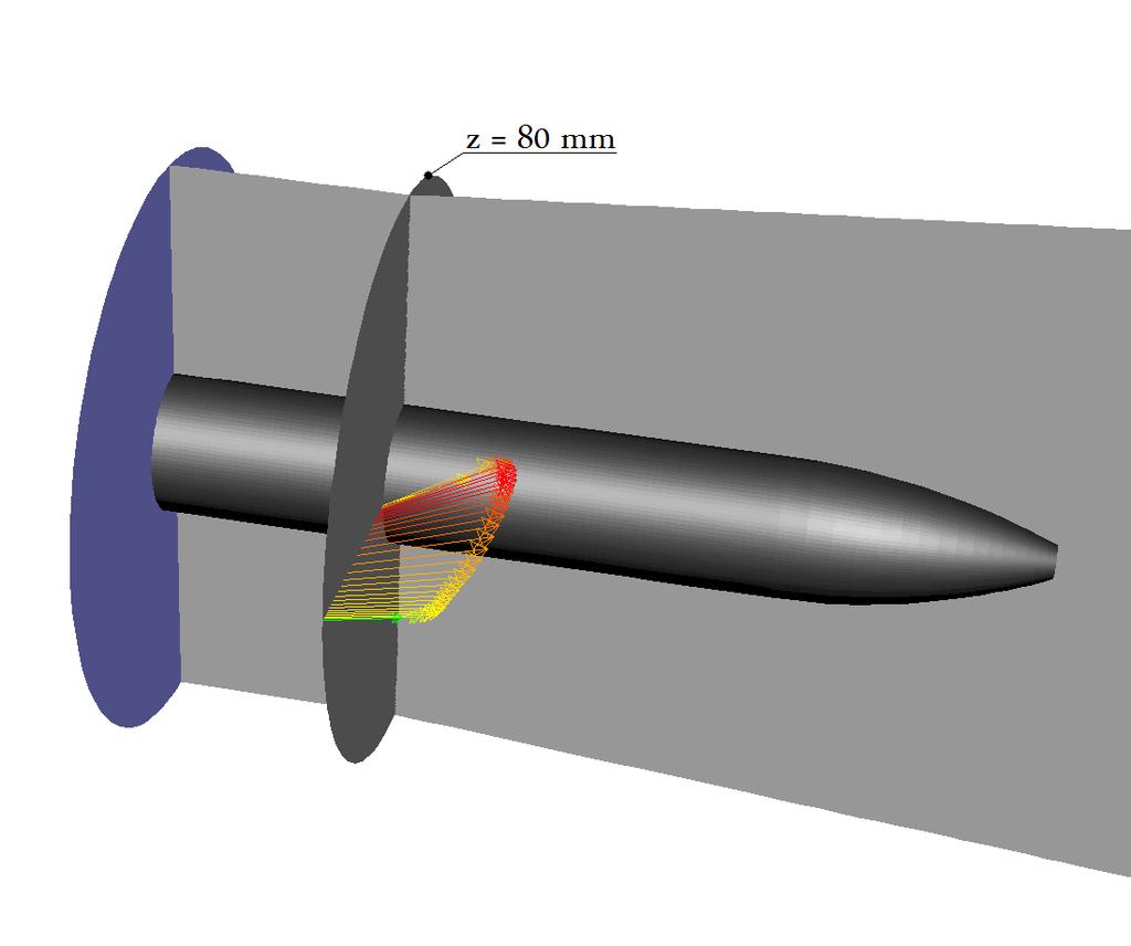 6.3 Tvorba statorových lopatek Pro vytvoření požadované geometrie statorových lopatek je nejdůležitějším údajem odklon proudění od axiálního směru proudu v místě náběžné hrany lopatky.