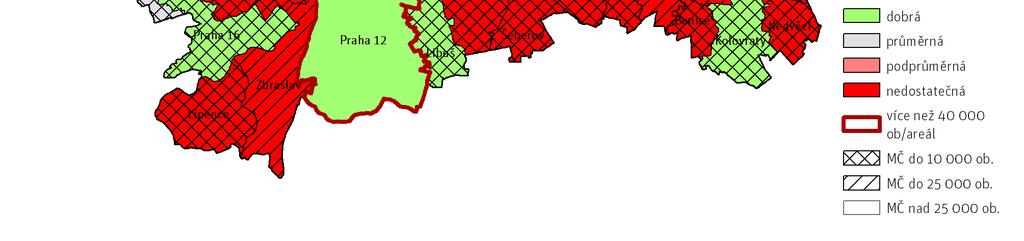 násobně překračuje optimální spádovou oblast areálu čtvrťového významu.