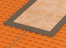 Potěry s podlahovým vytápěním Schlüter -DITRA 25 lze v souladu s výše uvedenými pokyny (cement, anhydrit) použít i na potěry s podlahovým vytápěním.