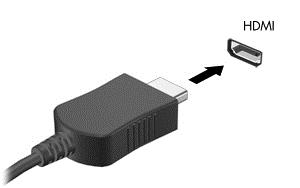 Připojení video zařízení pomocí kabelu HDMI (pouze vybrané produkty) POZNÁMKA: K připojení zařízení HDMI k počítači je potřebný kabel HDMI, který se prodává samostatně.
