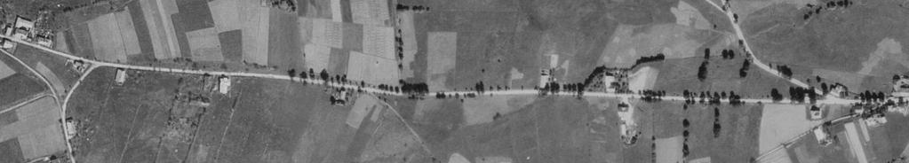 15 2.3.1.5 50. léta 20. století letecký snímek a státní mapa odvozená (1950) Na leteckém snímku lze sledovat, jak se sídlo rozrostlo a proměnilo za 30 let od mapování.