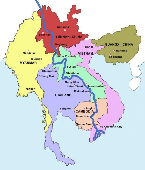 Greater Mekong Subregion region širšího Mekongu je se svými více než 300 mil.
