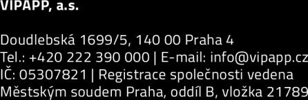 registrační poplatek Poradce Klient VIPAPP PRO má 10 podřízených Klientů VIPAPP PRO ve své síti Manažer Klient VIPAPP PRO má 50 podřízených Klientů VIPAPP PRO ve své síti Ředitel Klient VIPAPP PRO má