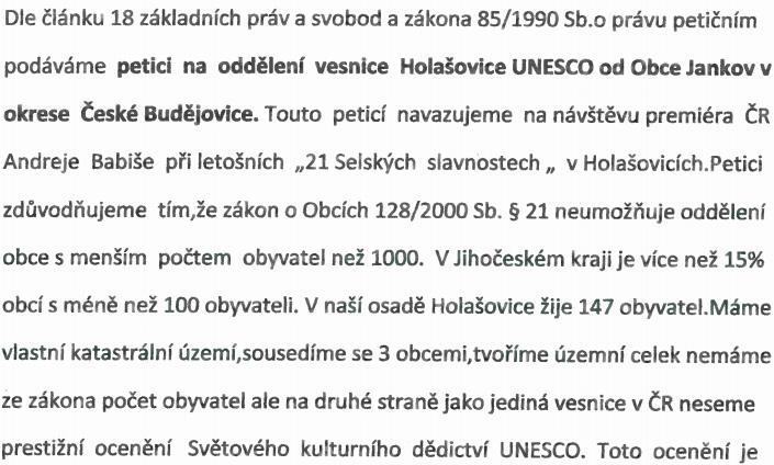Petice a další dokumenty proti soudržnosti obce Jak jistě již někteří víte, tak v povolebním čase níže podepsaní občané společně sepsali několik dokumentů nazvané např.