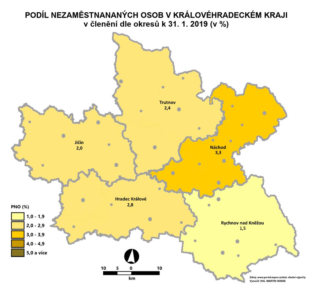 3. MAPA Podíl nezaměstnaných