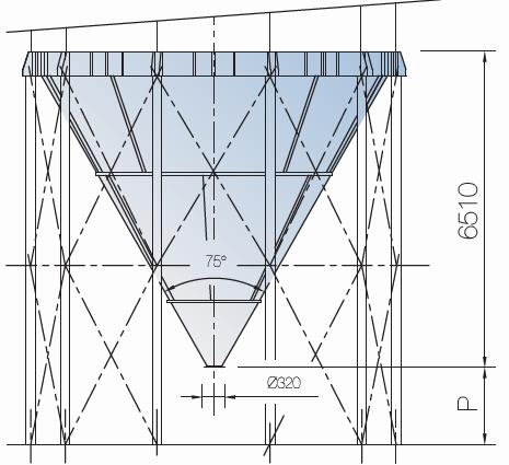 SILO V PANELECH Ø7600 mm PS SÉRIE SILO v PANELECH Ø7600 mm SÉRIE PS Typ Kapacita