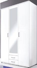Šatní skříň Karl, bílá, 120 195 55 cm, 530838-00