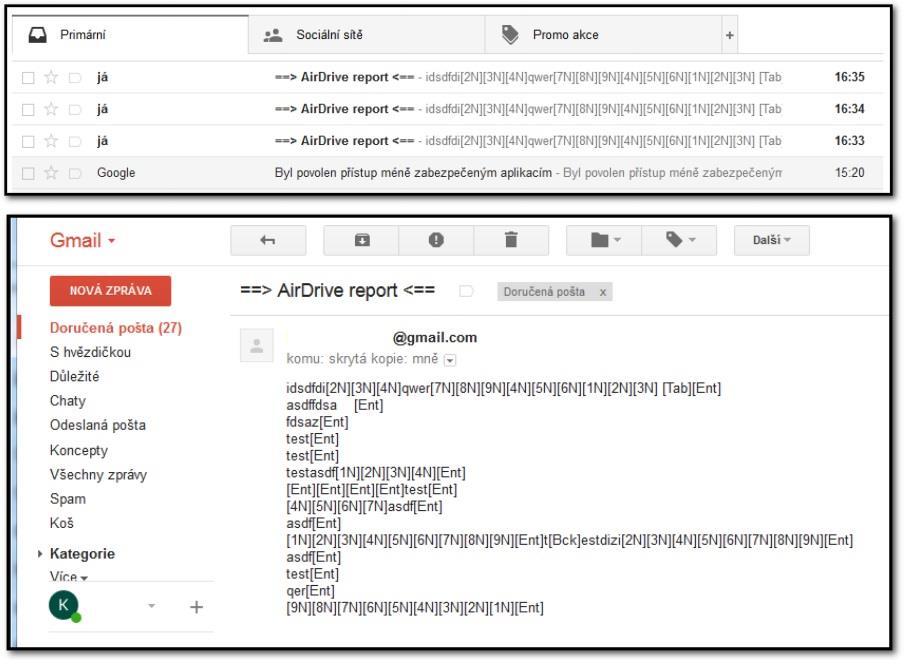 8. V pokročilém nastavení keyloggeru (192.168.4.1) zvolte sekci pro e-mailové reportování Email Reporting (viz obr. výše). 9. Povolte reportování zaškrtnutím volby Email Report Enable. 10.