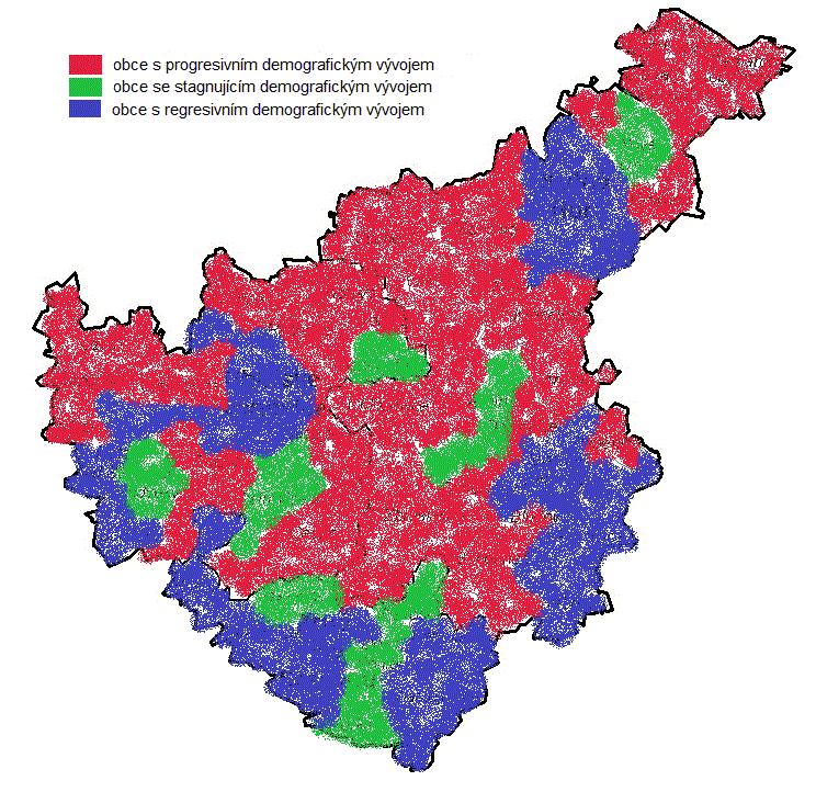 Obrázek: Kategorie obce dle demografického vývoje.