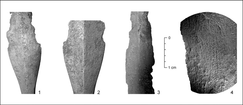 VÝZBROJ A VÝSTROJ Z DOBY ŘÍMSKÉ VE VÝCHODNÍM POLABÍ 71 Obr. 7. Hroty kopí.
