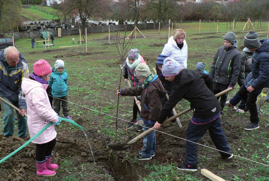 Účastnili se jí žáci zdejší mateřské a základní školy se svými učitelkami, pracovníci obecního úřadu, členové naší organizace i několik dalších zájemců, takže se do celé akce zapojilo kolem 50