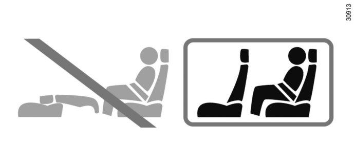 ZADNÍ LAVICE: funkce (2/2) Omezení použití Je zakázáno jezdit s opěradlem nebo sedadlem sklopeným na předním