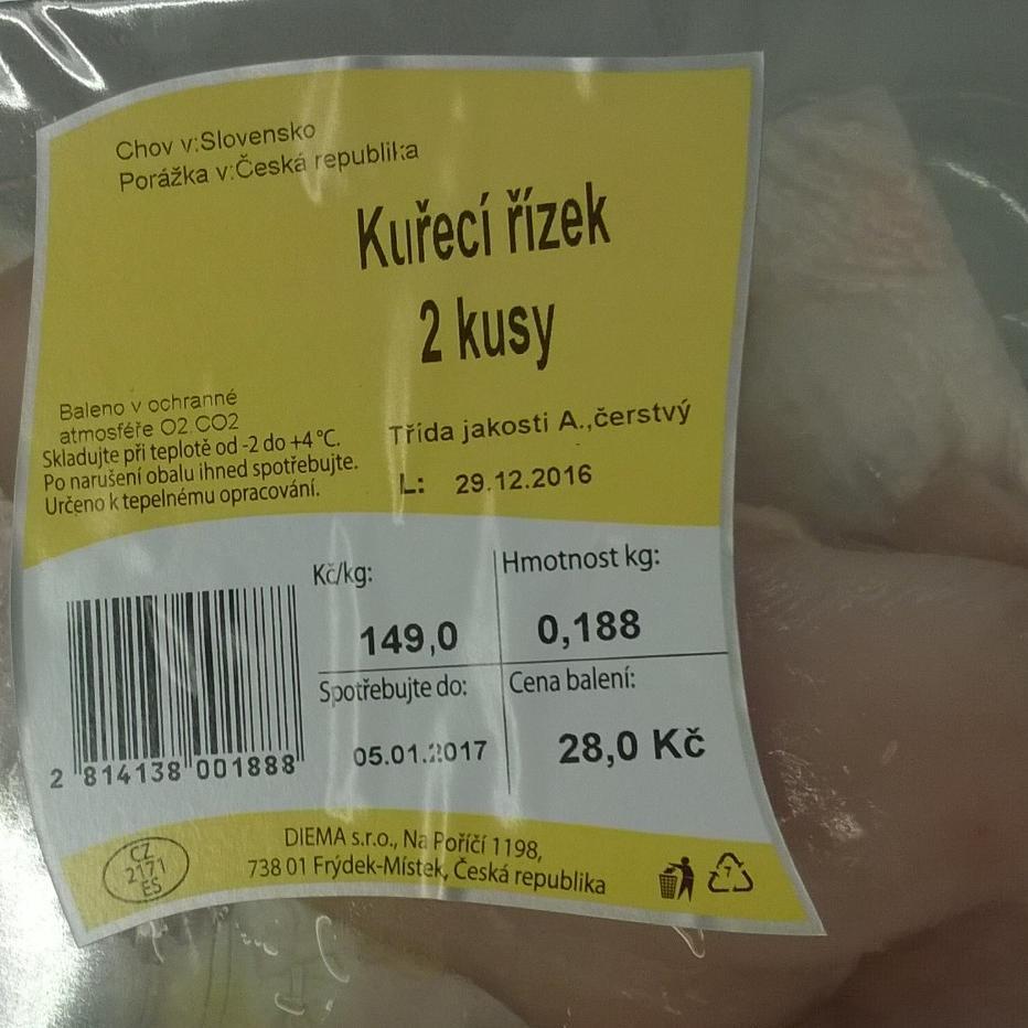 PŘÍKLAD SPRÁVNĚ OZNAČENÉHO BALENÉHO DRŮBEŽÍHO MASA Chov v + Porážka v Název potraviny Baleno v ochranné atmosféře