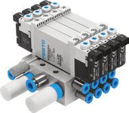 Elektromagnetické ventily VUVG samostatné ventily VUVG-LK univerzální ventily základní ventily s libovolným připojením pomocí E-boxu šířka 0 mm a mm lze namontovat jako samostatné ventily nebo