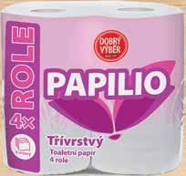 73) MORACELL Papilio toaletní papír 4 role, 3-vrstvý ( = 2.