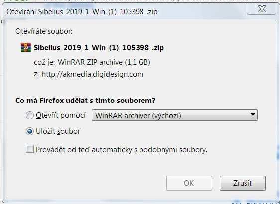 V pravé části klikněte na požadovaný instalační soubor podle toho, zda máte Windows nebo Mac a soubory si