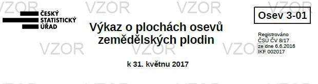 NOVÉ - Hlášení plodin pro ČSÚ V LPIS EP/iLPIS nová funkcionalita umožňující připravit si tisk Výkaz o plochách osevu zemědělských plodin pro Český statistický úřad s využitím evidovaných údajů o