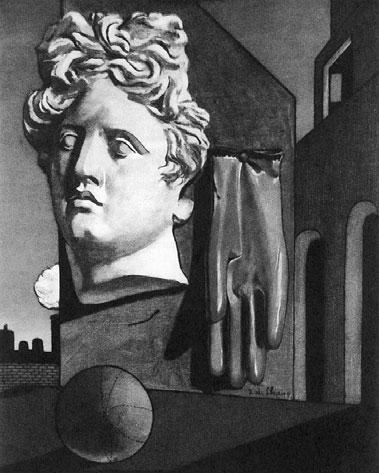 Giorgio de Chirico, Zpěv lásky, 1914 Ve světle této vize reality duše se jeví Chiricovo malování jako mnohem bližší našemu vlastnímu pocitu, našemu chápání.