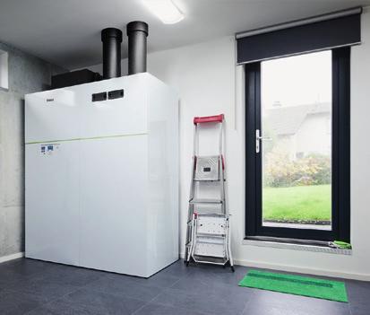 versotherm plus je kompaktní řešení - vše v jednom zařízení - vnitřní tepelné čerpadlo vzduch/ voda s integrovaným zásobníkem teplé vody a centrální ventilační jednotkou.