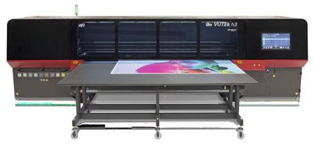 Tiskové technologie EFI VUTEk h3 Jedná se o tiskárnu z nové řady hybridních inkoustových velkoformátových tiskáren.