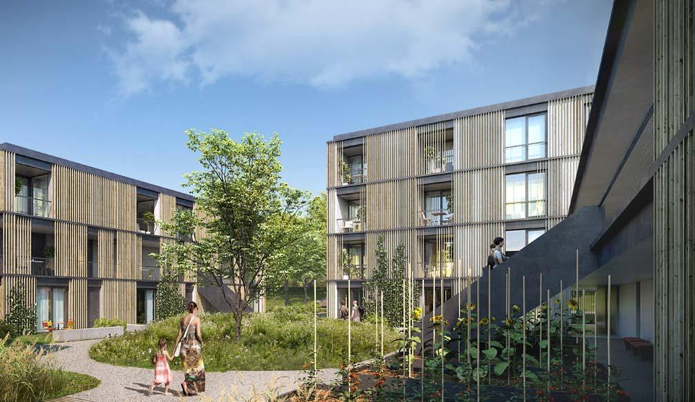 Výstavba projektu proběhne v několika etapách. This new residential area will be located in the former Ergon factory complex in Brno Maloměřice and Obřany.
