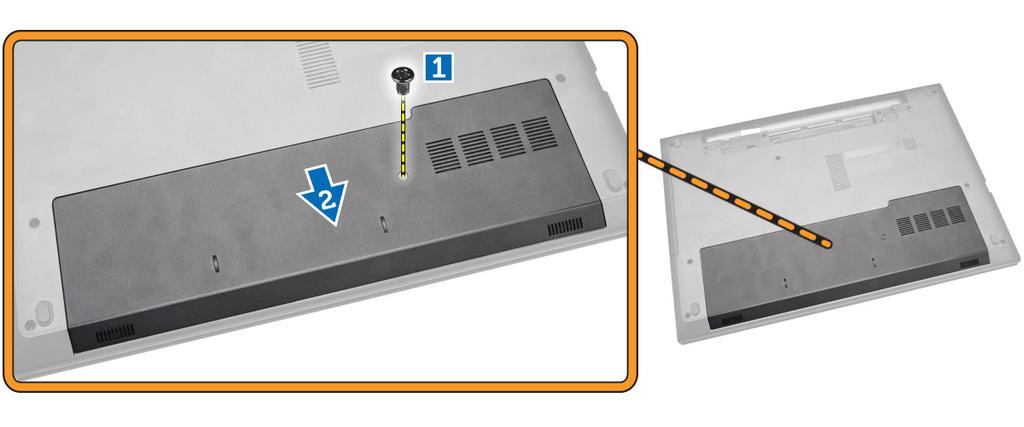 4. Vytáhněte přístupový panel z počítače. Instalace přístupového panelu 1. Vložte přístupový panel do šasi. 2.