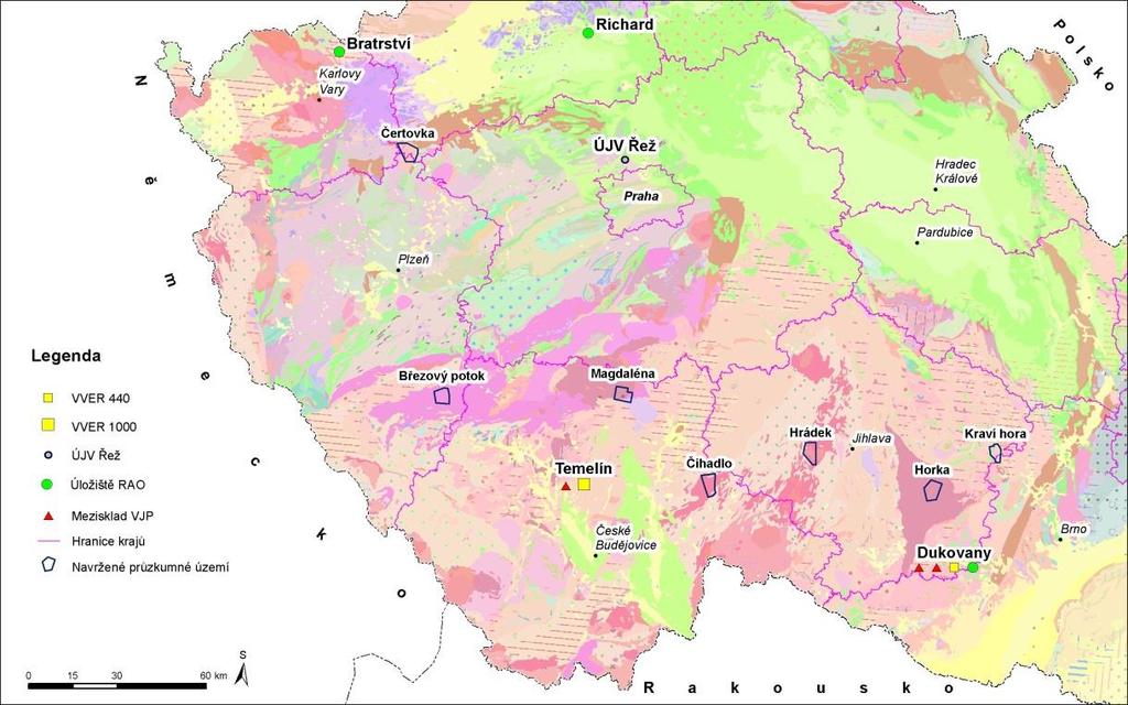 Přínosy pro obce dotčené geologickými průzkumy pro HÚ Pro 7 lokalit = pro zúžení počtu a jejich rozsahu Čertovka Březový potok Magdaléna Roční příspěvek počet Kraj Obec Plocha PÚ v km 2 obyvatel (1.