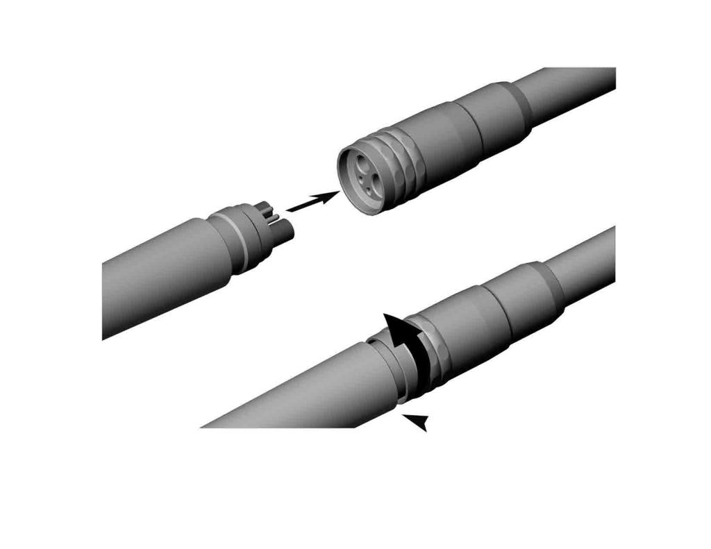 4. Uvedení do provozu Nasazení spojky RM Nasazení a sejmutí neprovádějte během provozu! Nasaďte turbínku se spojkou RM do otvorů hadice turbínky.
