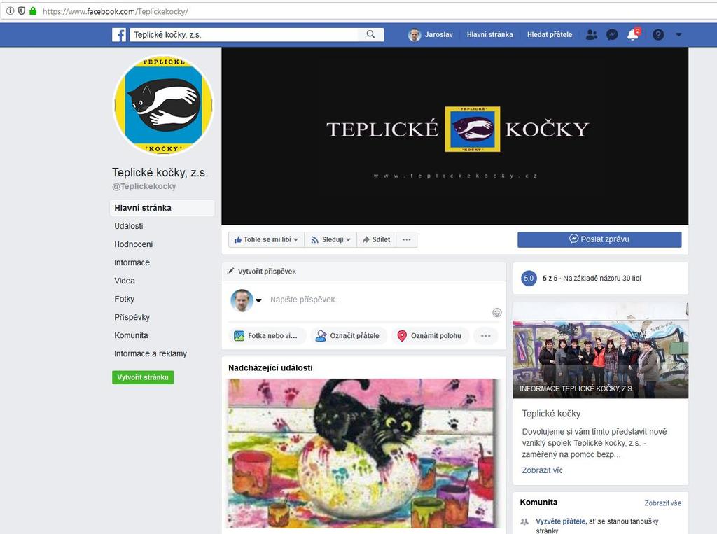 cz, dále máme FB stránku, kde se vás snažíme aktuálně
