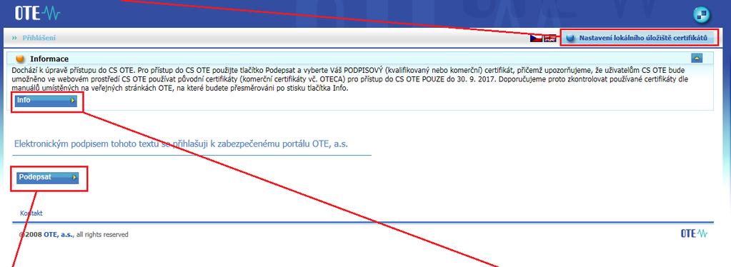 3 Přihlášení do portálu CS OTE 3.1 Webové rozhraní Do portálu se můžeme přihlásit na adrese: http://portal.ote-cr.