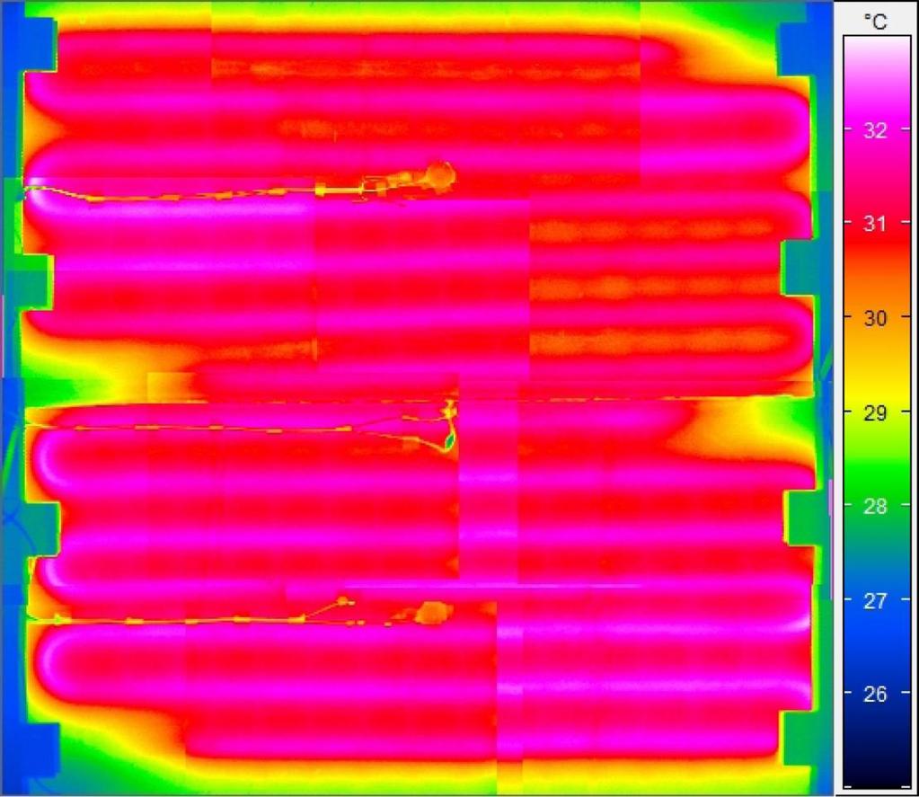 Obr. 15: Termografický snímek v režimu vytápění (vstupní
