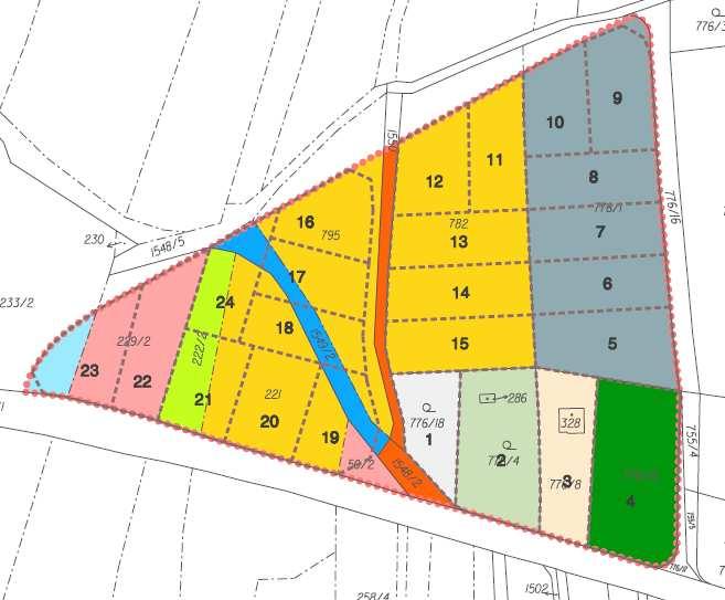 vlastník, adresa Toška Josef; Tošková Libuše; číslo parcely označení stavebního pozemku 776/1 5, 6, 7, 8, 9, 10 Stanovský Pavel; 776/4 Hlubočec 71, 747 69 286 (stavba bez č.p.) Kreuziger Roman Mgr.