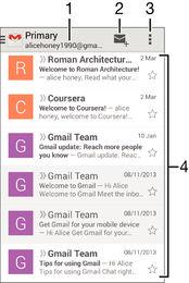 Gmail Pokud máte účet Google, můžete ke čtení a psaní e-mailových zpráv použít aplikaci Gmail.