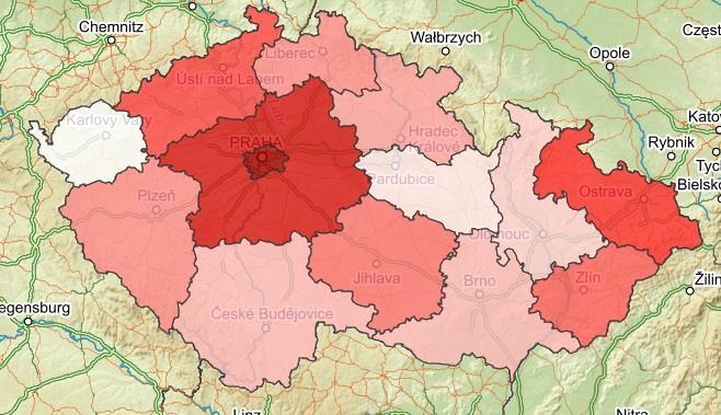 Moravskoslezský. Naopak méně než jeden pracovní úvazek mají k dispozici neslyšící v Olomouckém kraji, Pardubickém kraji a kraji Karlovarském.