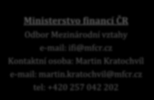 Ministerstvo financí ČR Odbor
