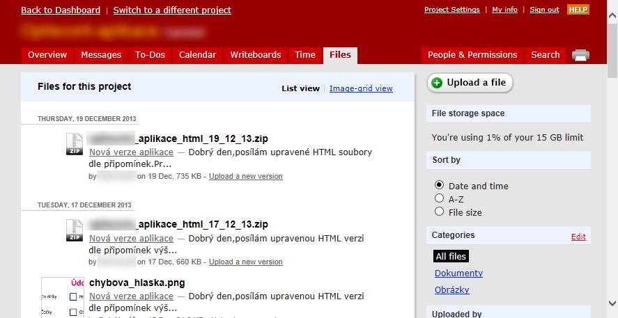 4.2.7 Files Files, neboli soubory, je funkcionalita, která je provázaná se všemi již zmíněnými vlastnostmi u.